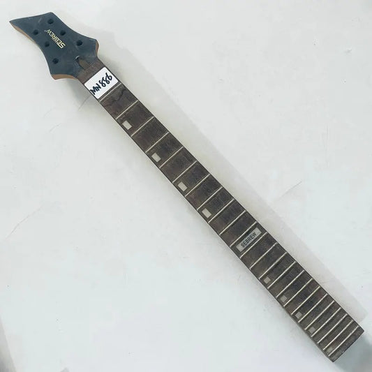 Sebrew Black Electric Guitar Maple Wood Neck, 24 Frets Rosewood Finger