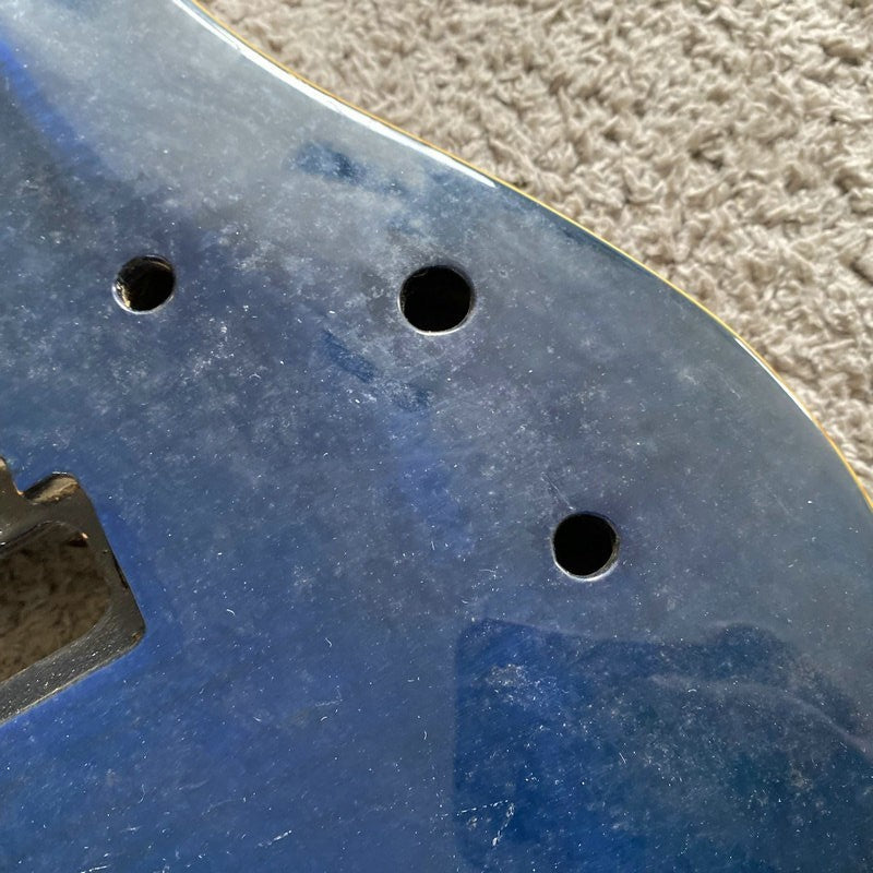 DeVille Blue HSS Electric Guitar, Mahogany Tiger Maple Top Body, 24 Fr