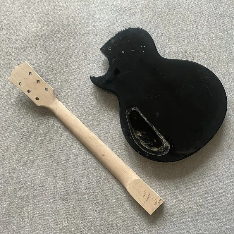 Black Basswood Guitar Body with Maple Neck, Rosewood Fingerboard DIY P