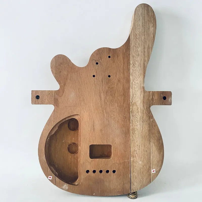 Raw Materiel Electric Bass Guitar Mahogany Body, Burl Wood Top