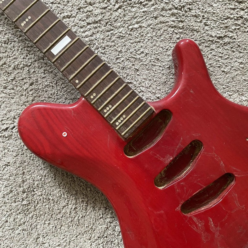 Red SSS Electric Guitar, Ash Wood Body, Maple Neck, Rosewood Fingerboa