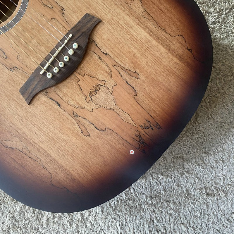 41 Inch Maple Top Acoustic Guitar, Mahogany Sides Body Rosewood Finger