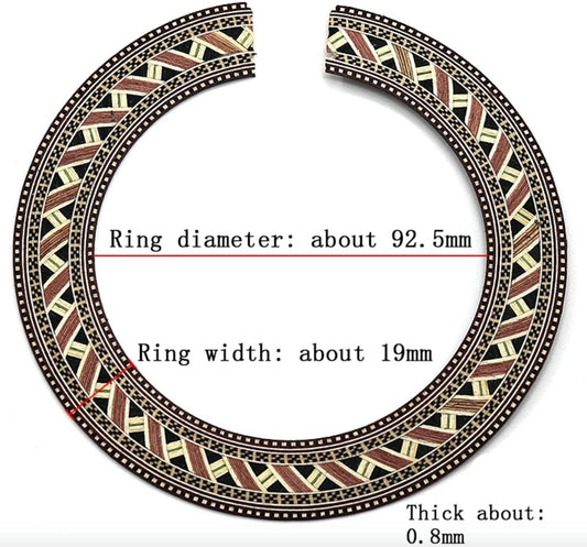 1 Piece Classical Guitar Wooden Soundhole Rosette Inlay