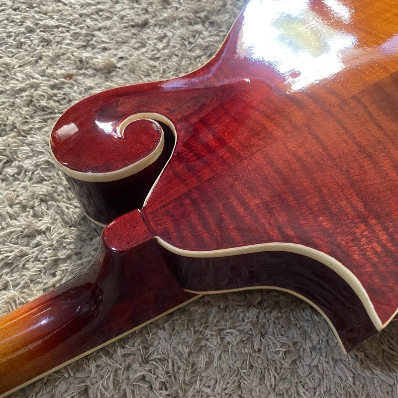 Cherry Burst Finish 8 String Mandolin, Spruce Top Body, Mahogany Neck