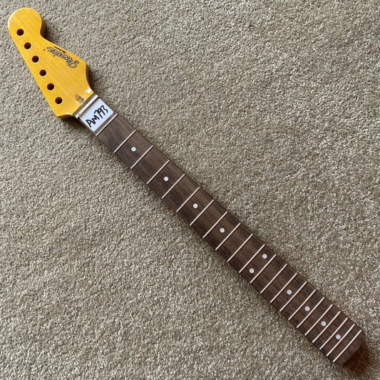 Yellow Guitar Maple Wood Strat Style Neck, Rosewood 22 Frets Fingerboa