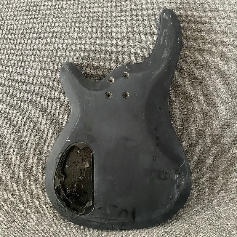 Black 4 String Electric Bass Solid Basswood Body