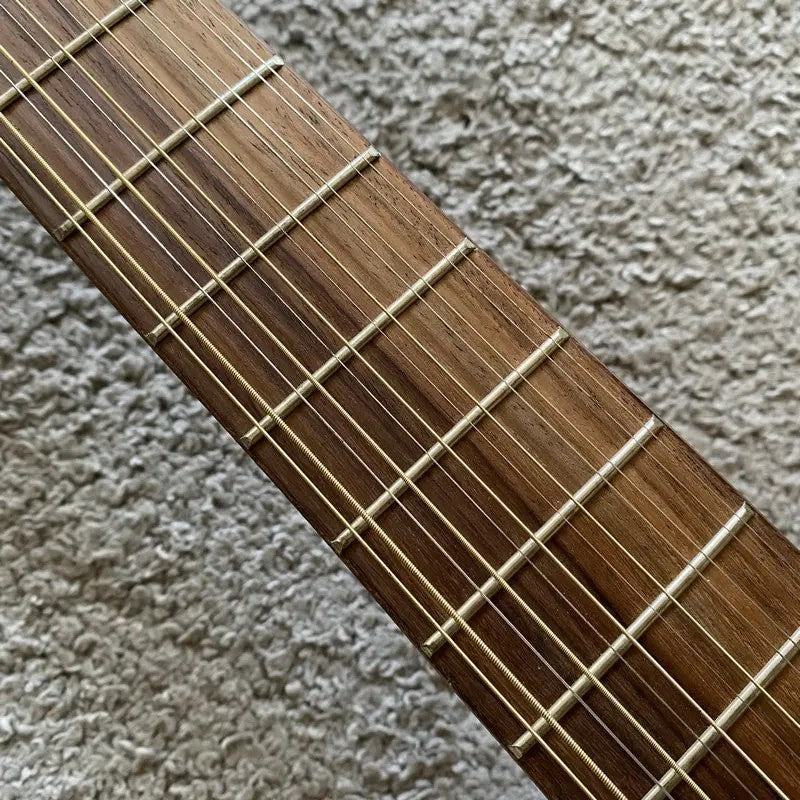 LAG 12 String Acoustic Electric Guitar, Spruce Top Mahogany Body and N