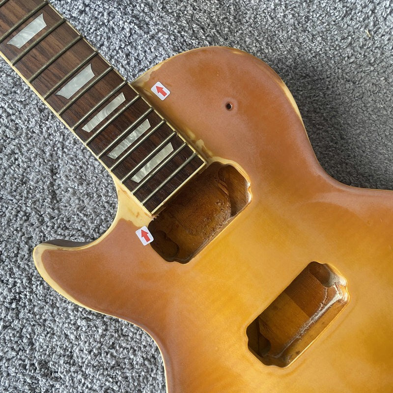 DIY Project Single Cut Lefty Guitar Mahogany Body and Neck, Rosewood F