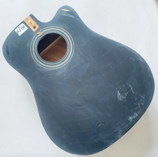 Black Spruce Top Acoustic Guitar Body