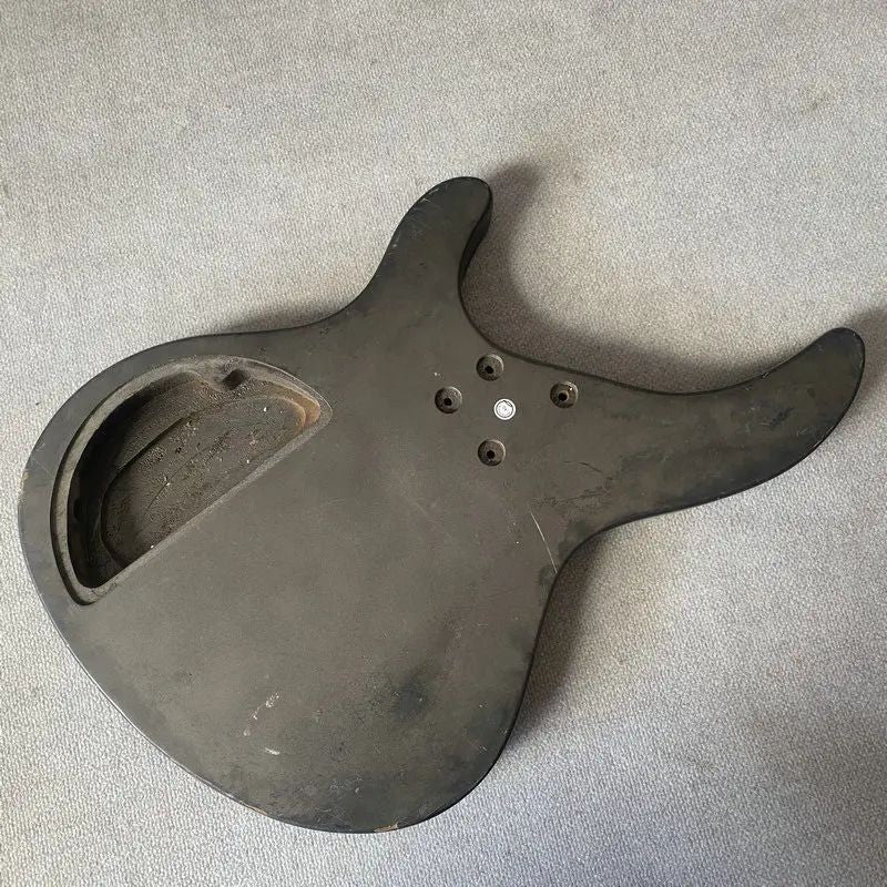 Metallic Silver 4 String Bass Basswood Body