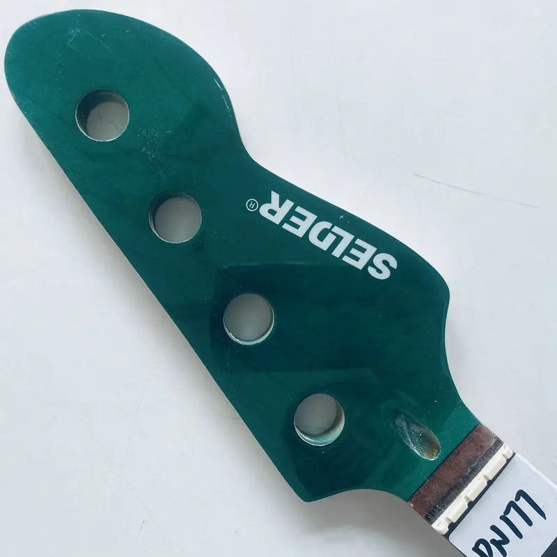 Green 4 String Electric Bass Maple Neck, 20 Frets Rosewood Fingerboard