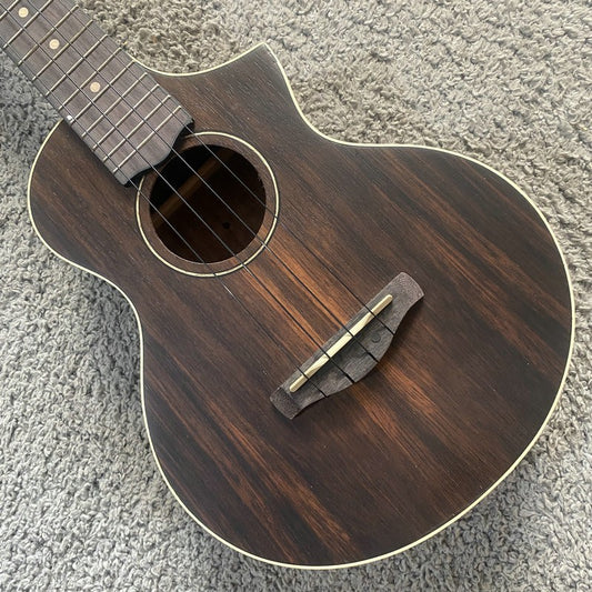 Ibanez 4 String Electric Ukulele Mini Guitar, Nylon Strings, Black Wal
