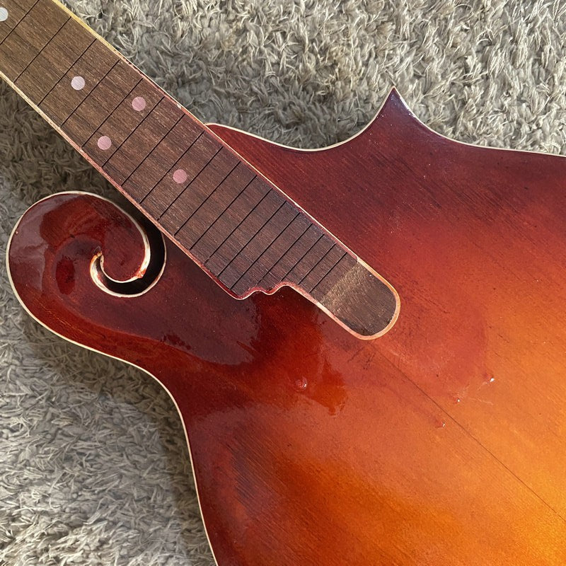 Cherry Burst Finish 8 String Mandolin, Spruce Top Body, Mahogany Neck