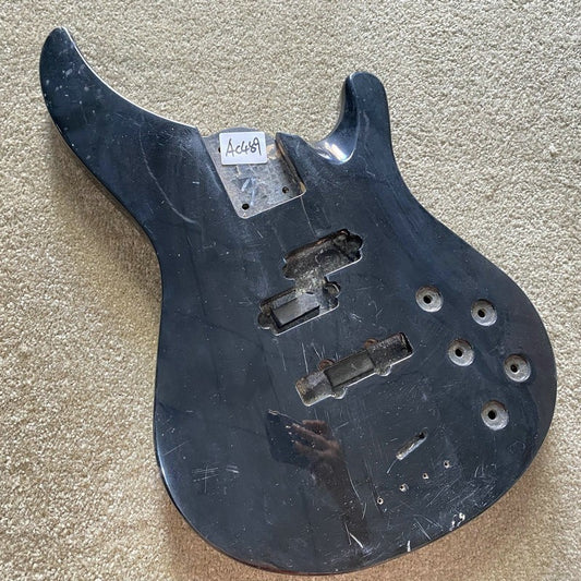 Black 4 String Bass DIY Project Basswood Body
