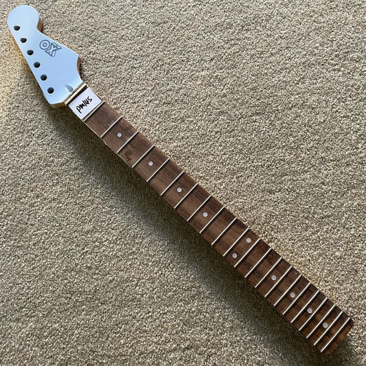 XO Blue Maple Wood Guitar Neck, Rosewood 22 Frets Fingerboard