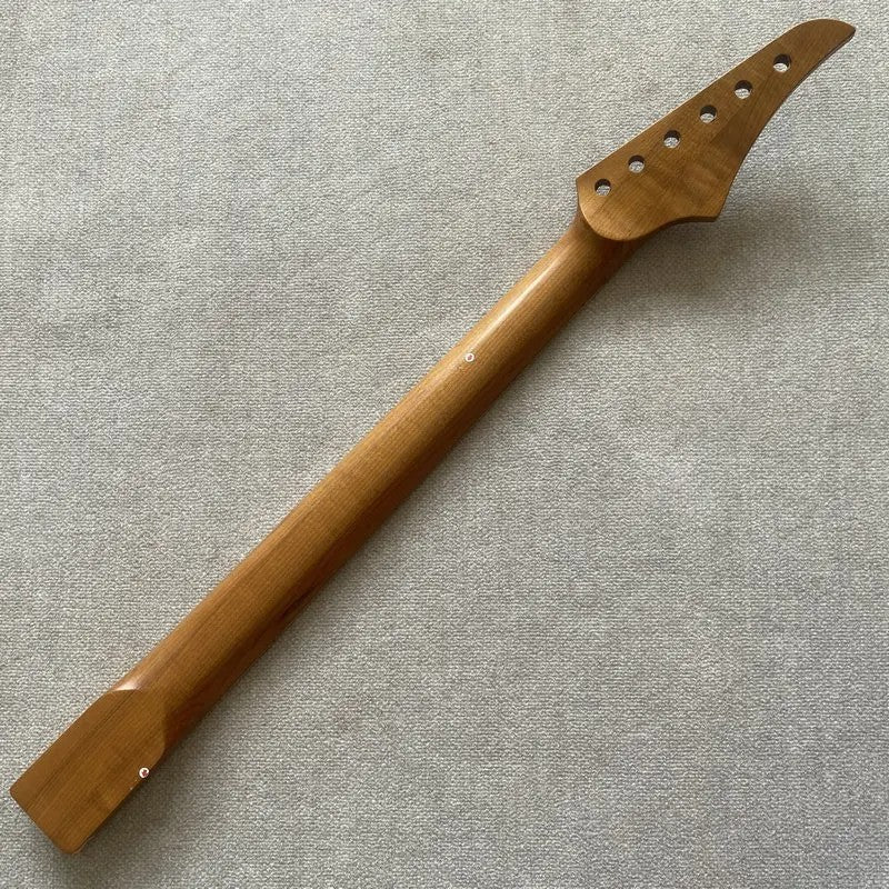 Red Left Handed Guitar Maple Wood Neck, 24 Frets Fingerboard