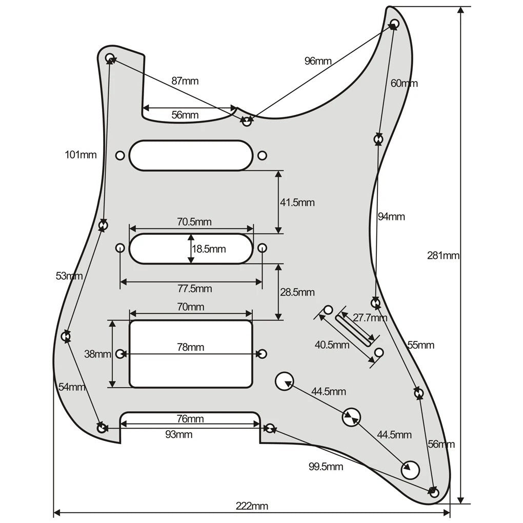 Tortoise Shell Guitar HSS Loaded Prewired Pickguard with Back Plate Fi