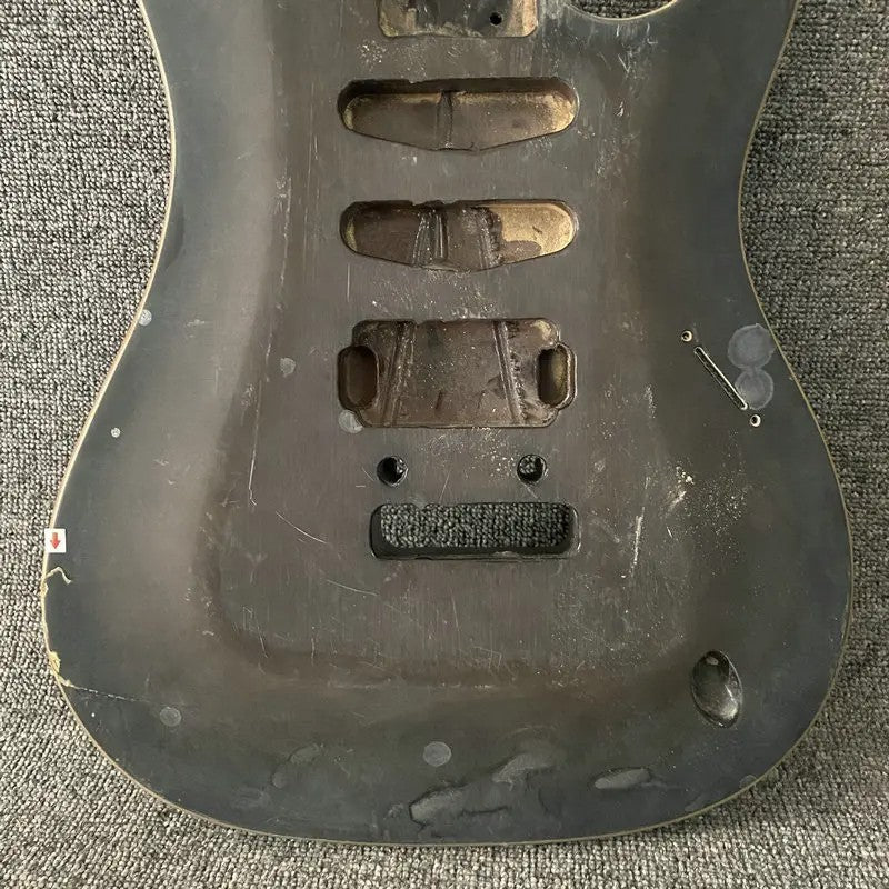 Basswood HSS Guitar Black Double Cutaway Body DIY Project