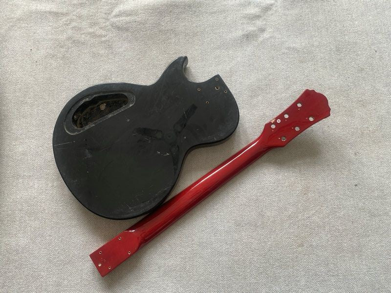 Black Basswood Guitar Body with Neck, Rosewood Fretboard Fit LP Les Pa