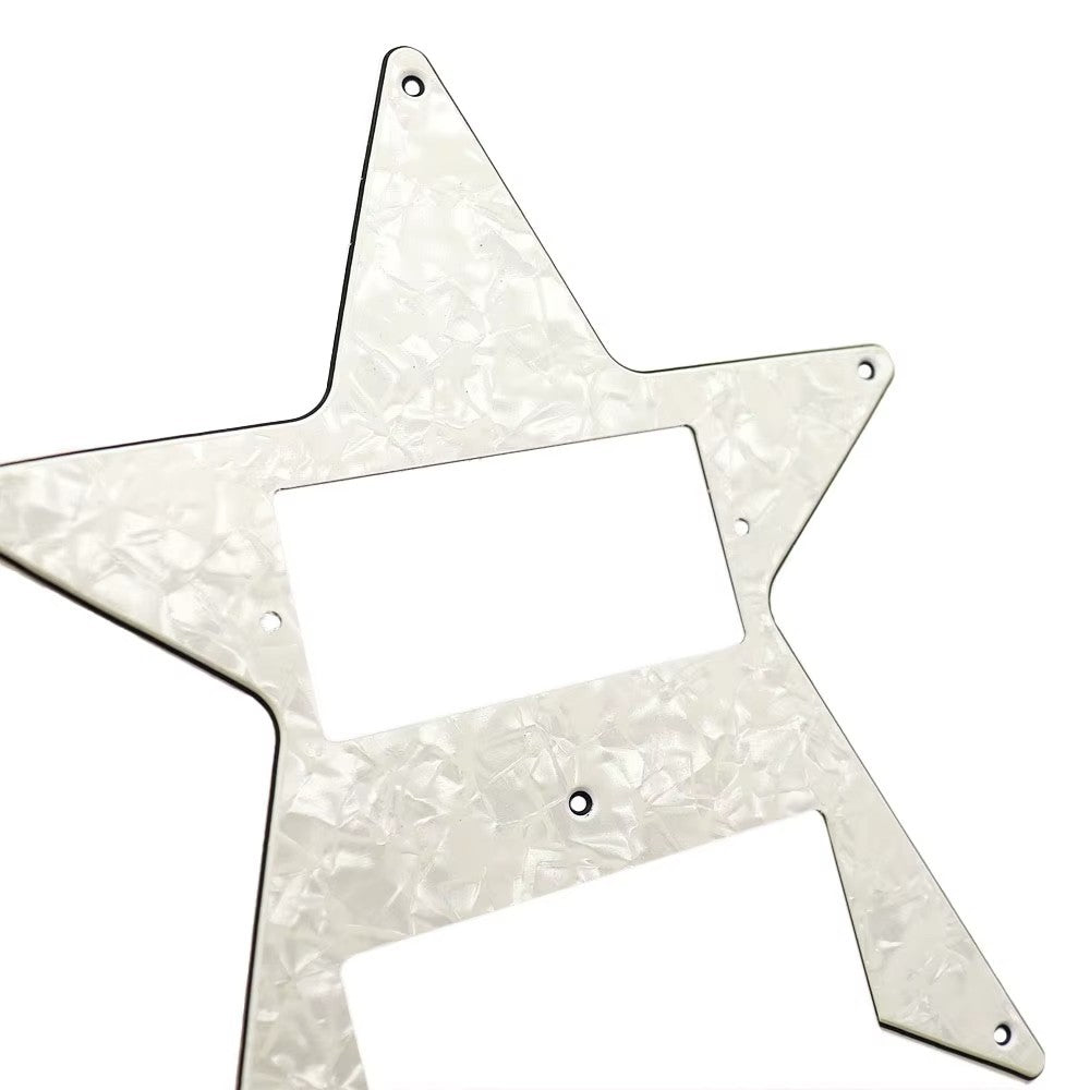 Star Shaped Electric Guitar Pickguard Scratch Plate in White Pearl