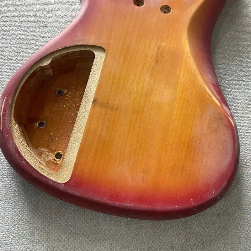 Cherry Burst Basswood Bass Guitar Body DIY Project