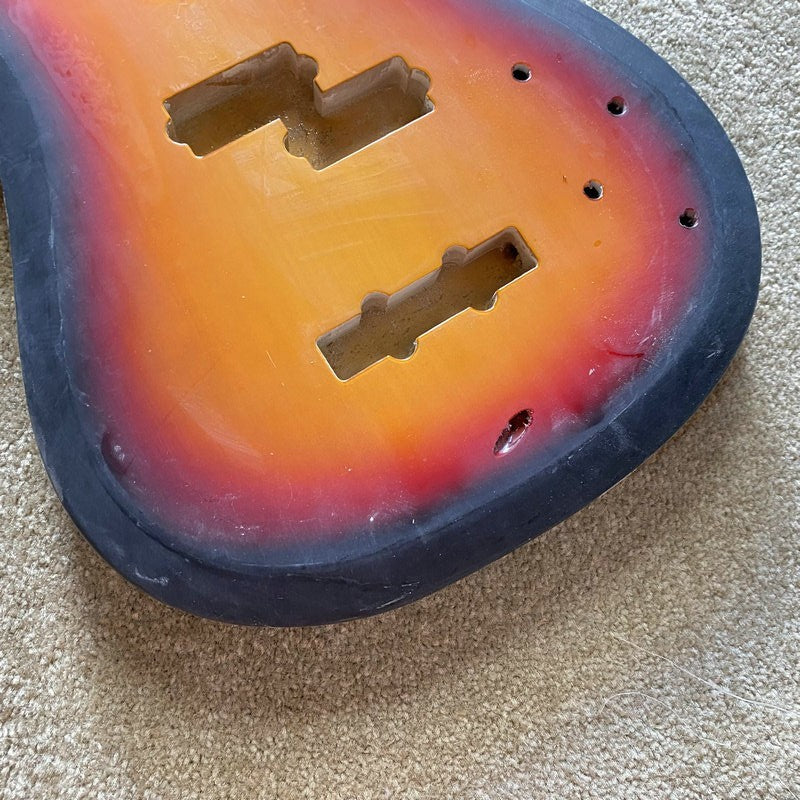 Cherry Burst 4 String Bass Basswood Body