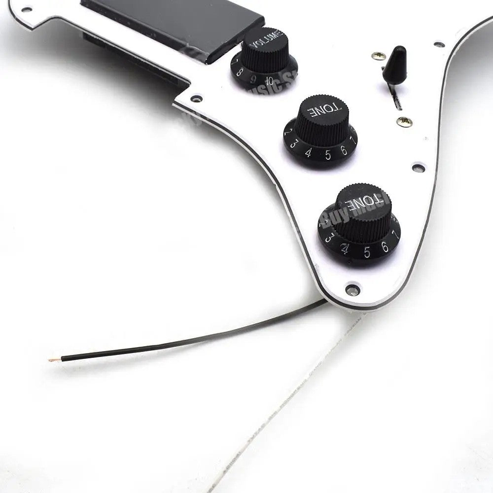 HH White Guitar Prewired Loaded Pickguard, Humbucker Closed Pickups Fi