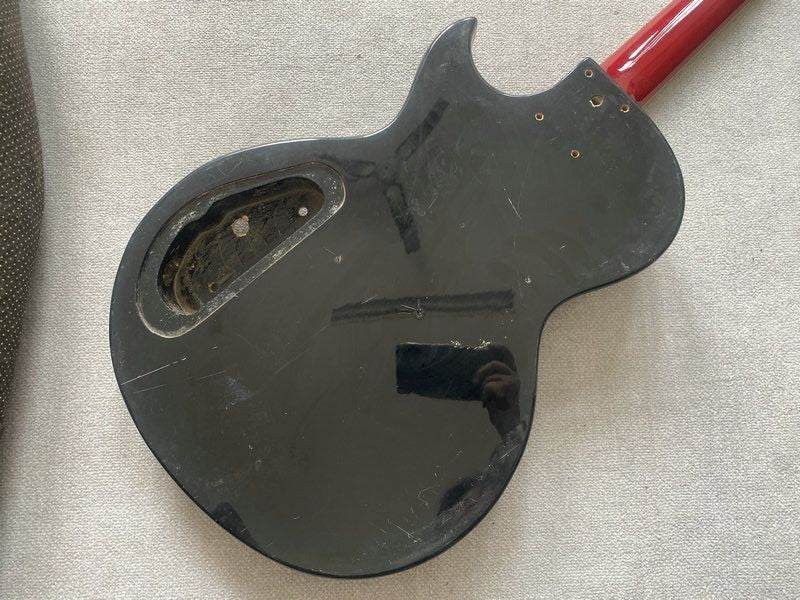 Black Basswood Guitar Body with Neck, Rosewood Fretboard Fit LP Les Pa