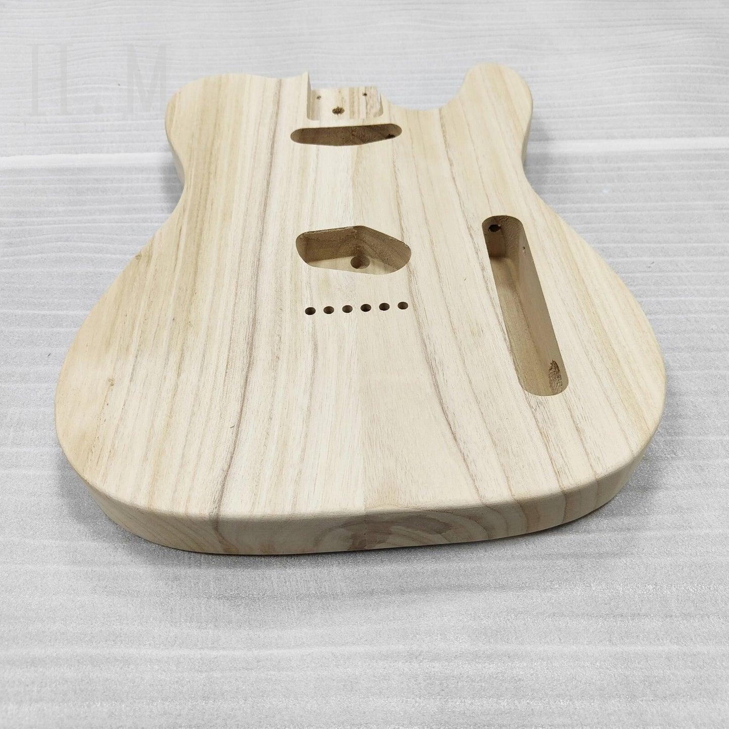 Poplar Wood Guitar Single Cut Body, String Through Bridge Fit Telecast