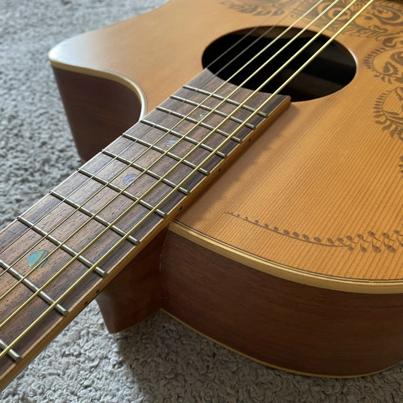 Luna Acoustic Electric Guitar, Pine Wood Top Body, Mahogany Neck