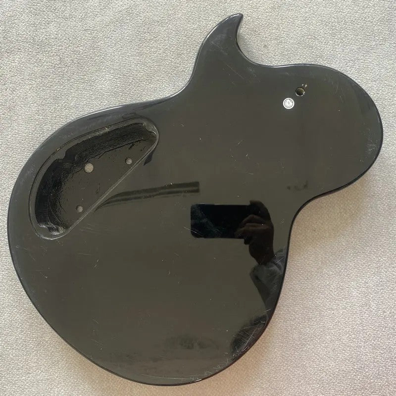 Black Single Cut Basswood Guitar Flat Top Body Fit Les Paul LP