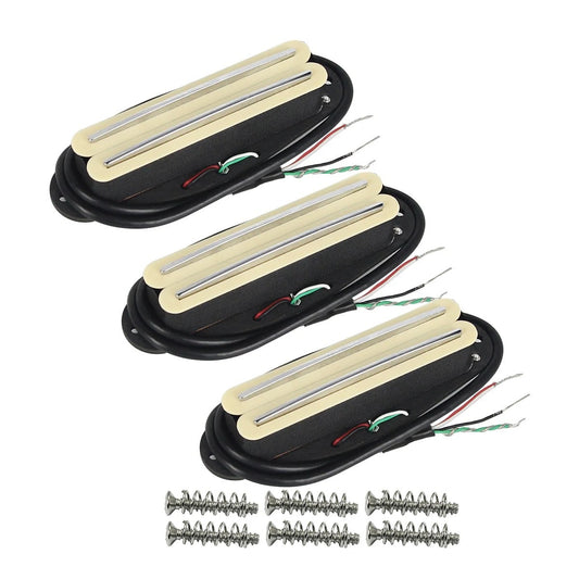 Ivory Alnico 5 Guitar Double Blades Pickups Set Fit Ibanez,Fender,Peav