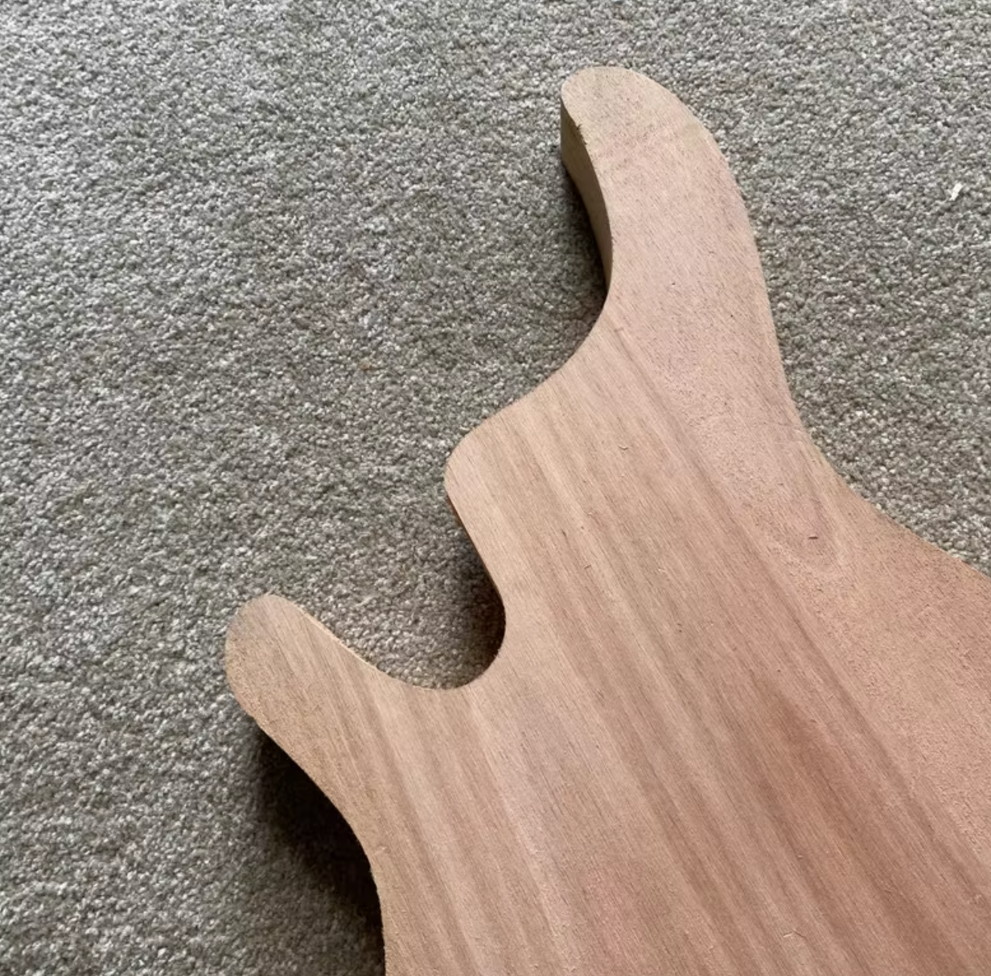 Mahogany Wood 4 String Bass Body Unfinished DIY Project