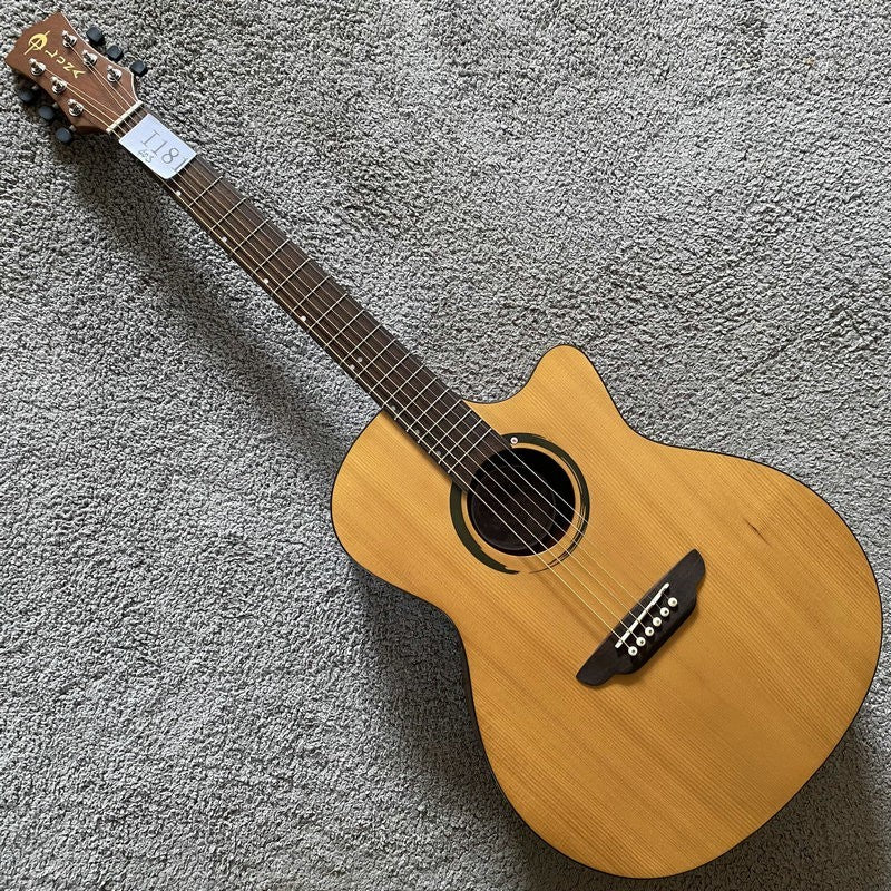 Luna Acoustic Guitar 41 Inch, Solid Spruce Top Body, Mahogany Neck