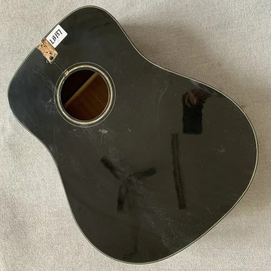 Glossy Black Acoustic Guitar Mahogany Sides Body 41"
