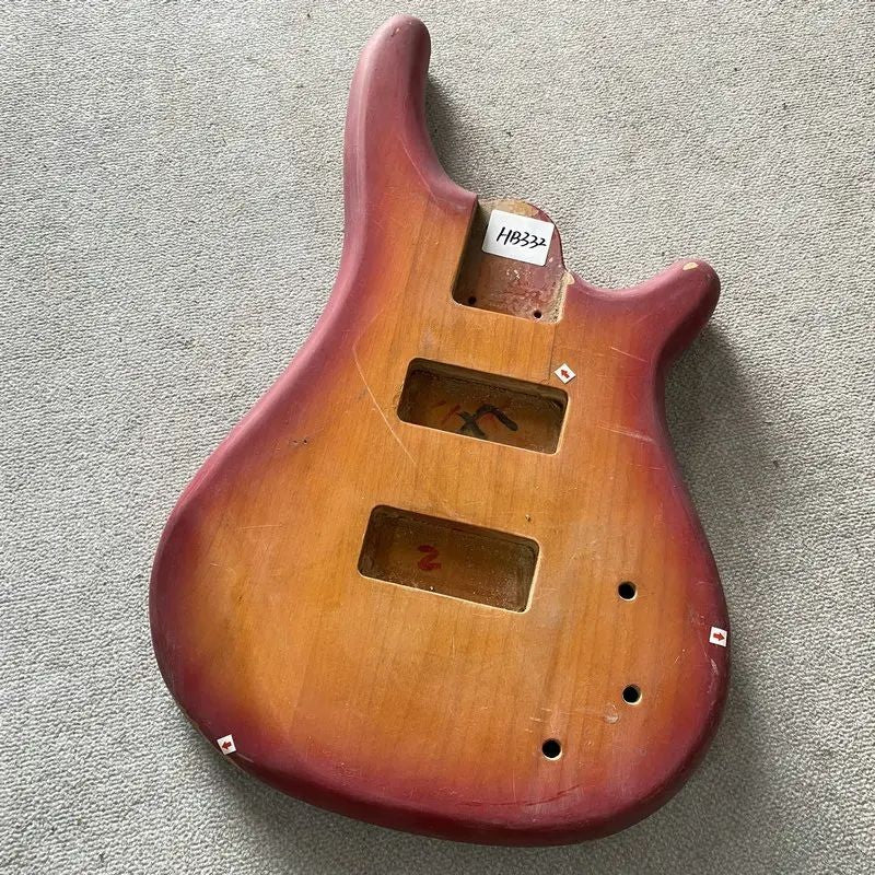 Cherry Burst Basswood Bass Guitar Body DIY Project