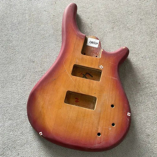 Cherry Burst Basswood Bass Guitar Body DIY Project