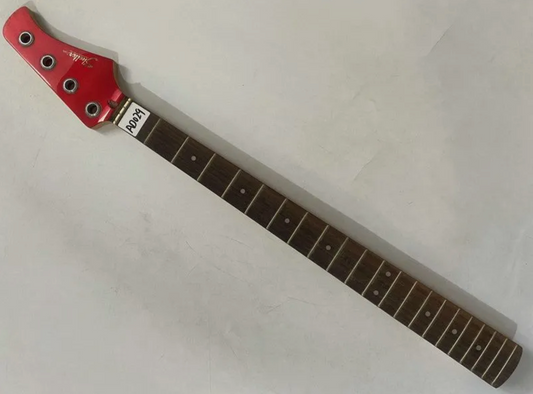 Red 4 String Bass Maple Neck, Rosewood Fingerboard 21 Frets