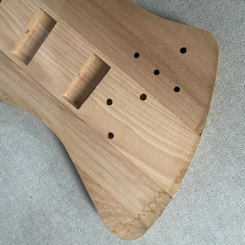 Unfinished Mahogany Wood Bass Guitar Body Fit Thunderbird Bass