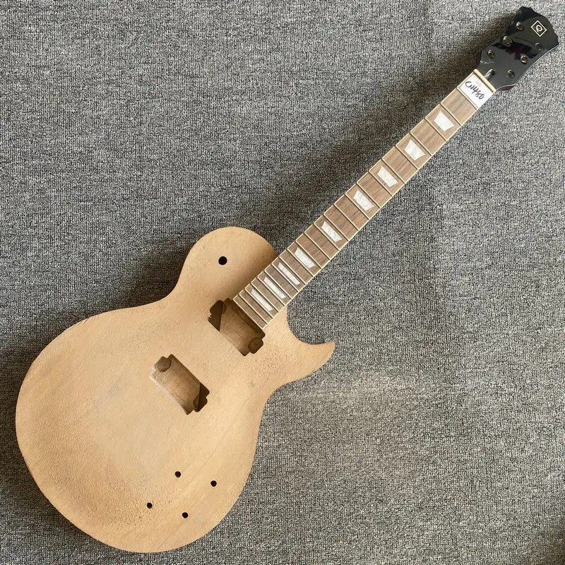 Unfinished Basswood Guitar Body with Maple Neck, Rosewood Fretboard Fi