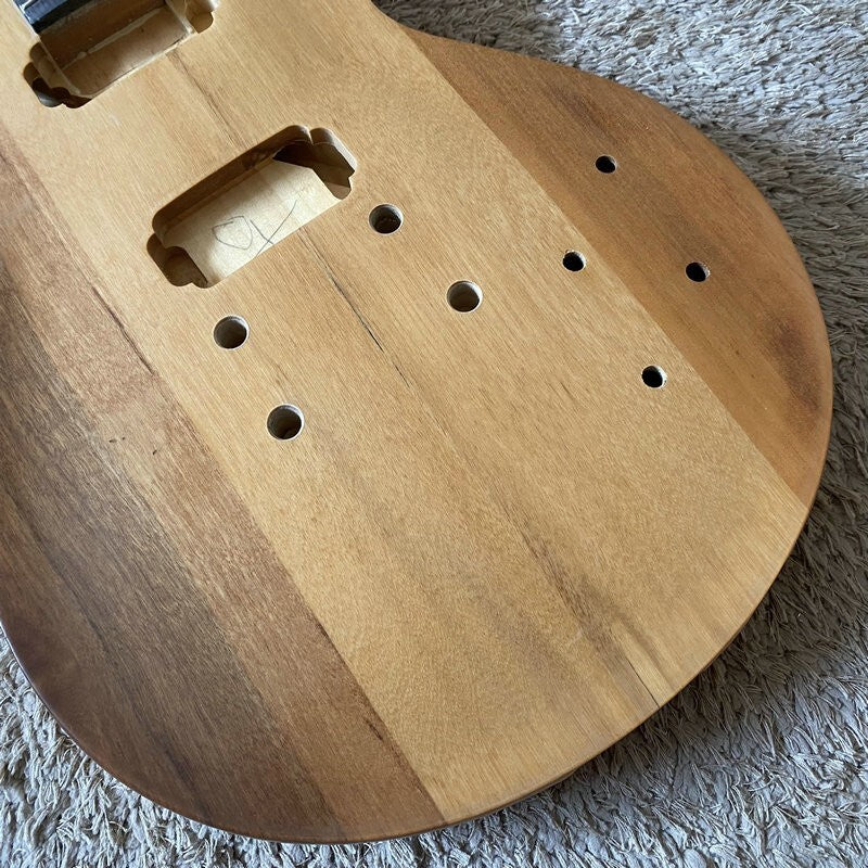 Mahogany Veneer Top Basswood Guitar Body, Maple Neck Fit Les Paul LP