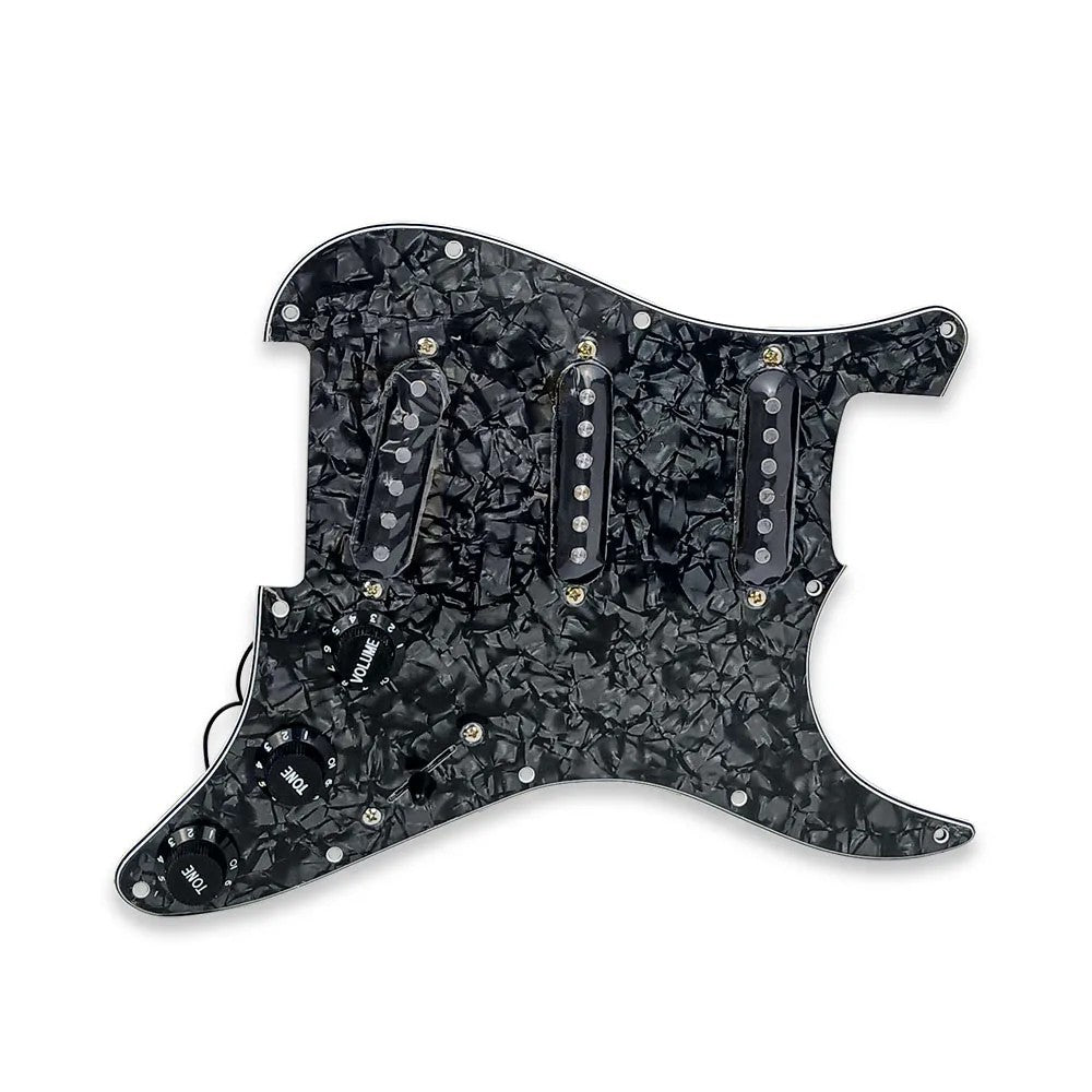 Alnico 5 Guitar Black Pearl Loaded Prewired Pickguard Fit Stratocaster
