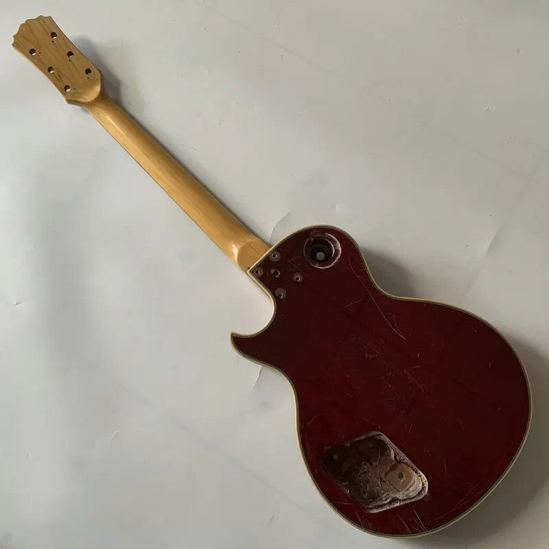 Red DIY Project Guitar Mahogany Body with Maple Neck, Rosewood Fingerb