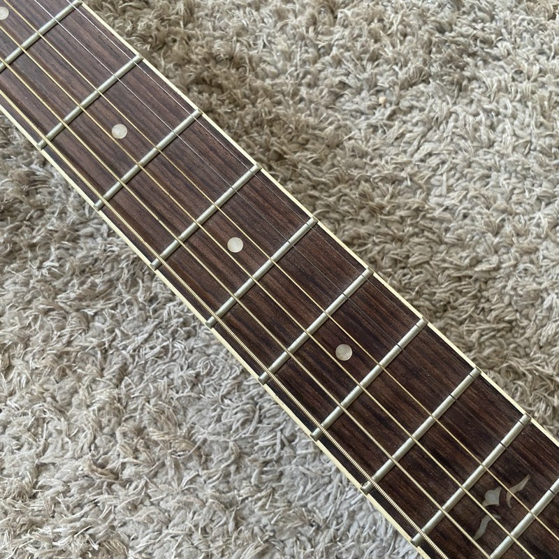 Luna Engraved Red Pine Top Acoustic Guitar, Mahogany Neck, Rosewood Fi