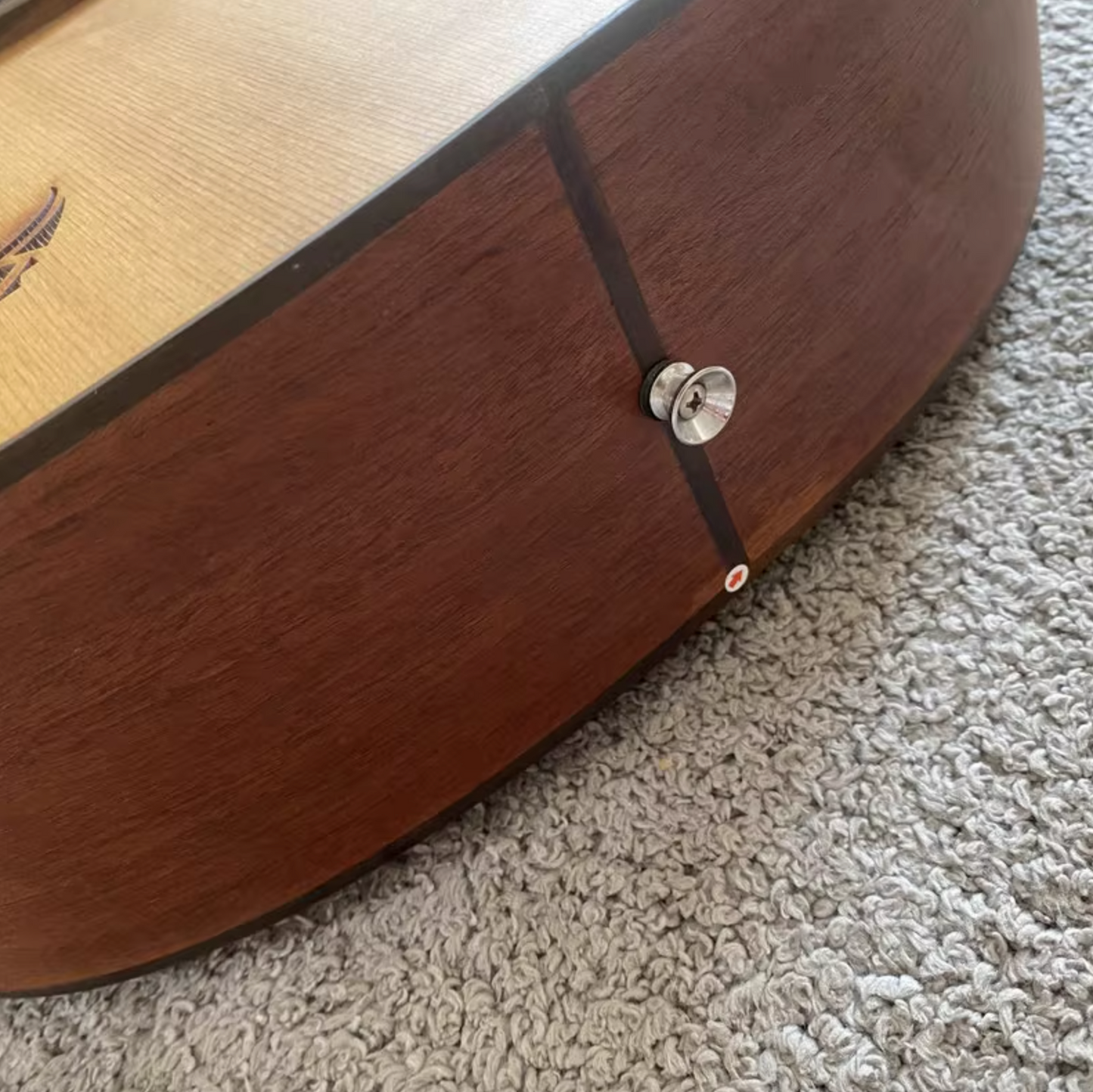 Luna Engraved Top 40 Inch Acoustic Guitar, Spruce Mahogany Body, Rosew
