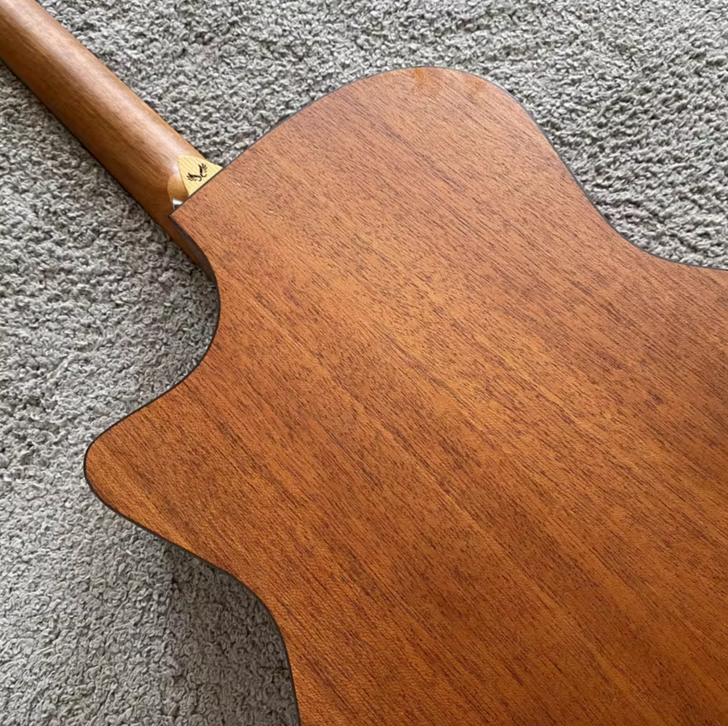 Luna Engraved Top 40 Inch Acoustic Guitar, Spruce Mahogany Body, Rosew