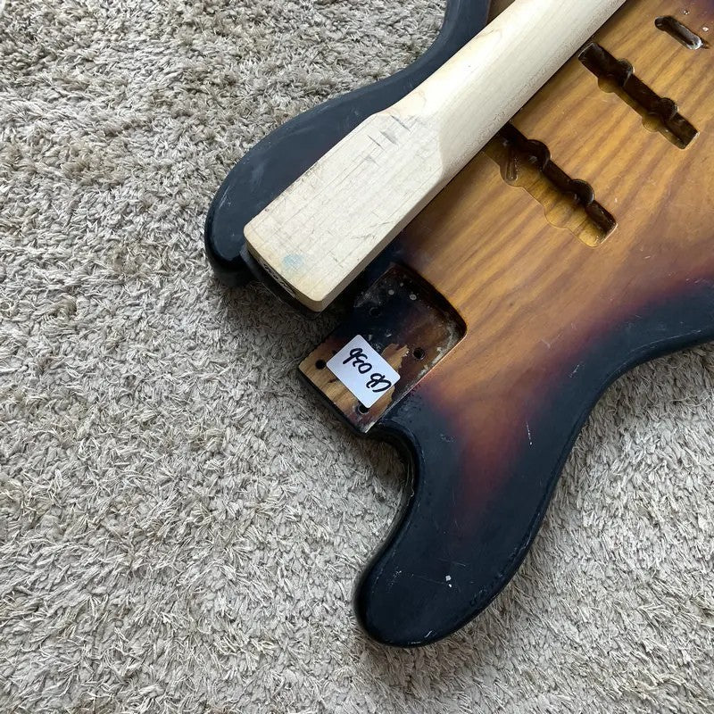 Alder Wood 4 String Bass Body with Maple Neck, Rosewood Fingerboard