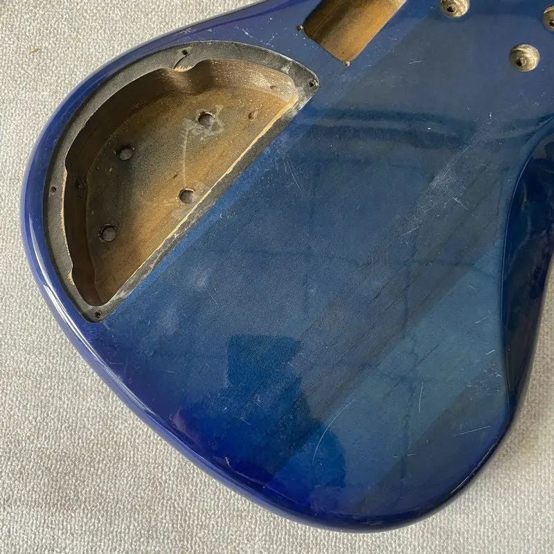 Transparent Blue Basswood Bass Guitar Body