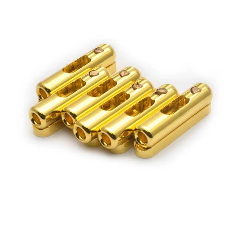6pcs Gold Individual Single String Guitar Saddles Bridge
