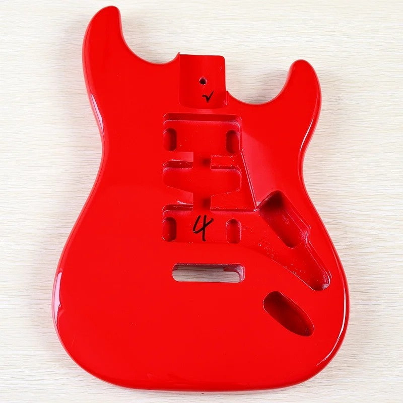 Glossy Red Poplar Wood Guitar Body Fit ST Stratocaster